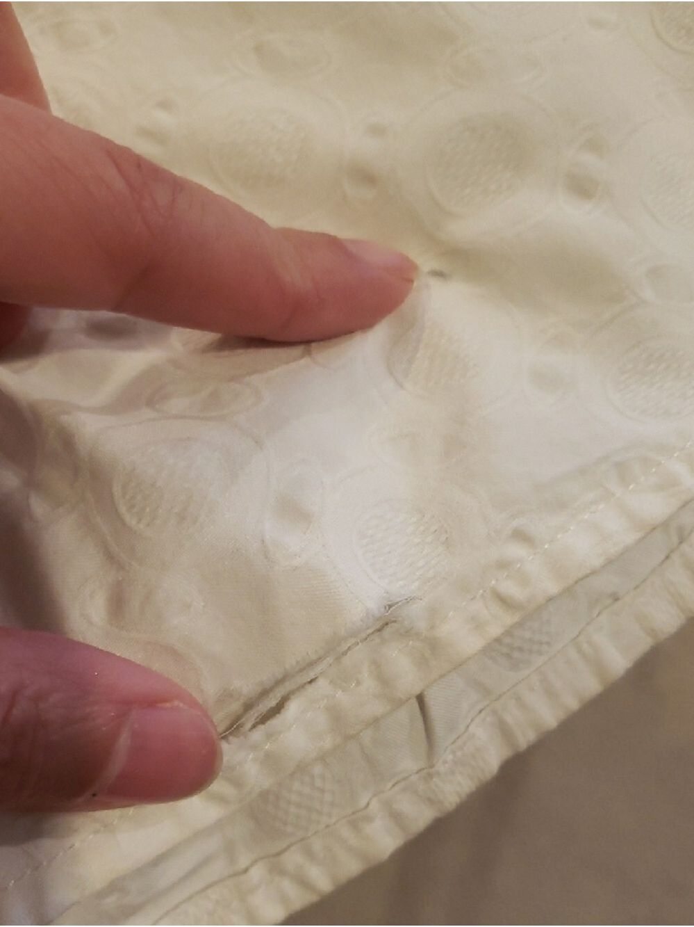 Vintage Handmade White Cotton Maxi Dress with Yellow Floral Embroidery - Picture 6 of 13